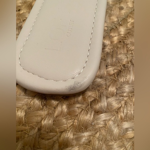 Loft White Leather Braided Flat Sandals Size 8 - Picture 5 of 10